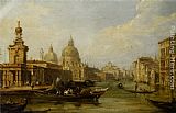 Canal Canvas Paintings - On the Grand Canal - Venice